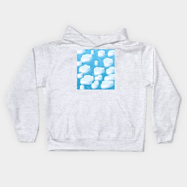 Ice Bergs Kids Hoodie by nickemporium1